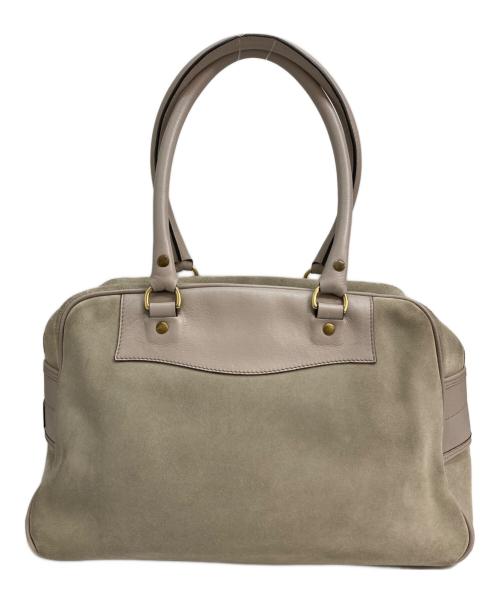 J&M DAVIDSON（ジェイ＆エム デヴィッドソン）J&M DAVIDSON (ジェイ＆エム デヴィッドソン) スウェードボストンバッグ ピンク×ベージュの古着・服飾アイテム