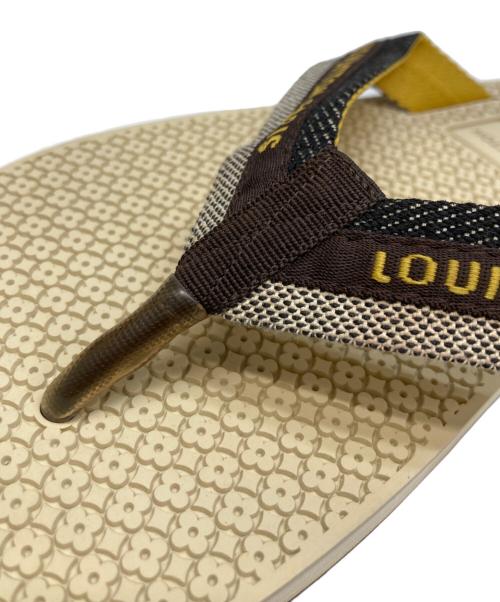 LOUIS VUITTON（ルイ ヴィトン）LOUIS VUITTON (ルイ ヴィトン) モノグラムビーチサンダル ベージュ×ブラウン サイズ:6の古着・服飾アイテム