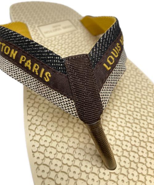 LOUIS VUITTON（ルイ ヴィトン）LOUIS VUITTON (ルイ ヴィトン) モノグラムビーチサンダル ベージュ×ブラウン サイズ:6の古着・服飾アイテム