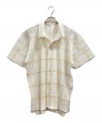 HOMME PLISSE ISSEY MIYAKEオム プリッセ イッセイ ミヤケ）の古着「LACE GRID PLEATS」｜ベージュ×ホワイト
