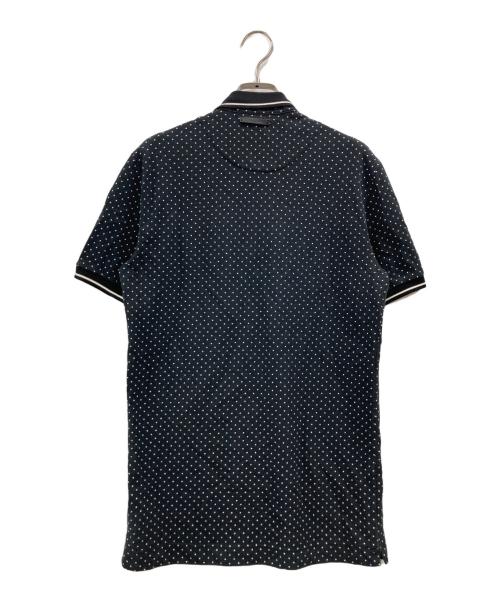 DOLCE & GABBANA（ドルチェ＆ガッバーナ）DOLCE & GABBANA (ドルチェ＆ガッバーナ) ドットポロシャツ ブラック×ホワイト サイズ:44の古着・服飾アイテム