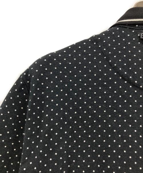 DOLCE & GABBANA（ドルチェ＆ガッバーナ）DOLCE & GABBANA (ドルチェ＆ガッバーナ) ドットポロシャツ ブラック×ホワイト サイズ:44の古着・服飾アイテム
