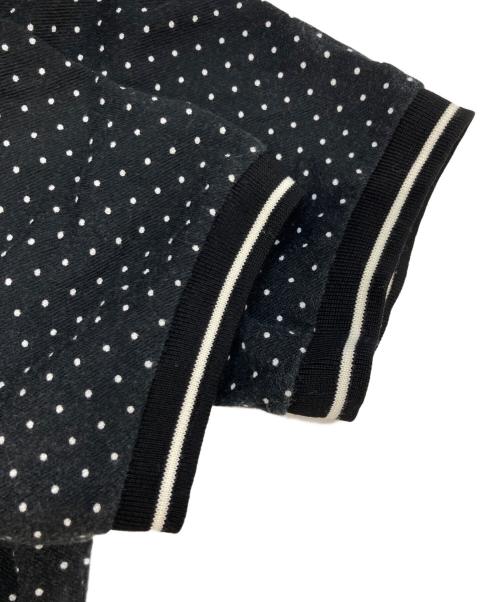 DOLCE & GABBANA（ドルチェ＆ガッバーナ）DOLCE & GABBANA (ドルチェ＆ガッバーナ) ドットポロシャツ ブラック×ホワイト サイズ:44の古着・服飾アイテム