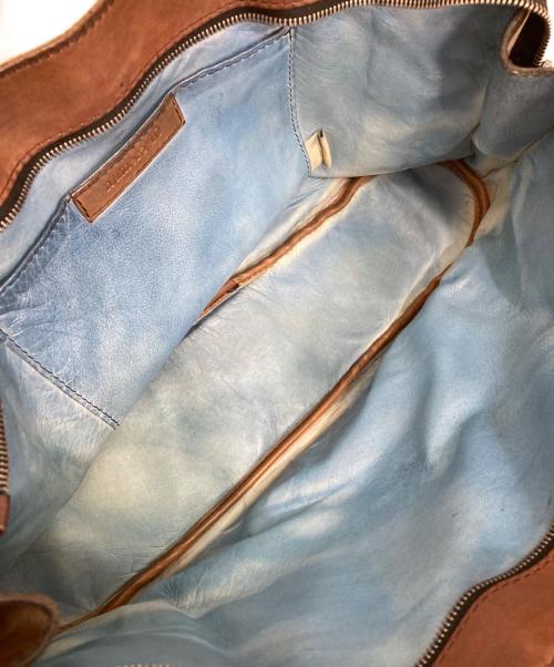 numero 10（ヌメロ ディエチ）numero 10 (ヌメロ ディエチ) レザーハンドバッグ ブラウンの古着・服飾アイテム