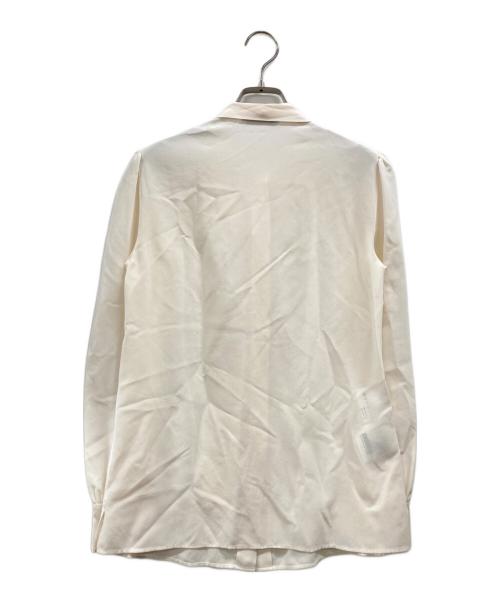 PRADA（プラダ）PRADA (プラダ) シルクボウタイブラウス ベージュ サイズ:38の古着・服飾アイテム