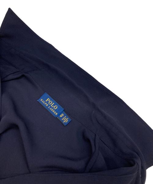 POLO RALPH LAUREN（ポロ・ラルフローレン）POLO RALPH LAUREN (ポロ・ラルフローレン) 比翼シルクシャツブラウス ネイビー サイズ:XSの古着・服飾アイテム