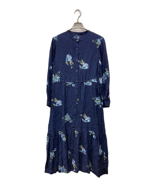 GRACE CONTINENTAL（（グレースコンチネンタル）GRACE CONTINENTAL (（グレースコンチネンタル) ボタニカルワンピs-ウ ネイビー サイズ:38の古着・服飾アイテム