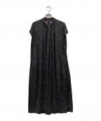 MACKINTOSH LONDONマッキントッシュ ロンドン）の古着「ボタニカルギャザーワンピ―ス」｜ブラウン