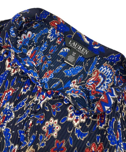 LAUREN RALPH LAUREN（ローレン ラルフ ローレン）LAUREN RALPH LAUREN (ローレン ラルフ ローレン) ペイズリーブラウス ネイビー サイズ:Sの古着・服飾アイテム