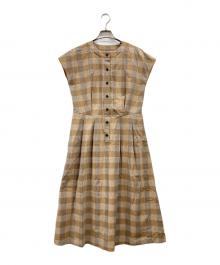 MACKINTOSH LONDON（マッキントッシュ ロンドン）の古着「ハイカウントエンザイムワンピース」｜ベージュ