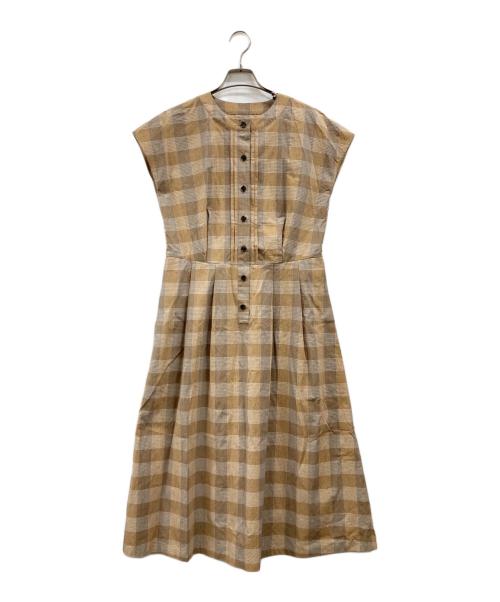 MACKINTOSH LONDON（マッキントッシュ ロンドン）MACKINTOSH LONDON (マッキントッシュ ロンドン) ハイカウントエンザイムワンピース ベージュ サイズ:38の古着・服飾アイテム