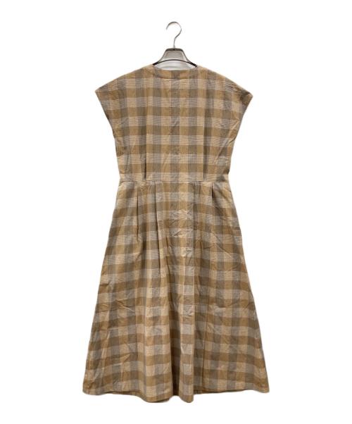 MACKINTOSH LONDON（マッキントッシュ ロンドン）MACKINTOSH LONDON (マッキントッシュ ロンドン) ハイカウントエンザイムワンピース ベージュ サイズ:38の古着・服飾アイテム