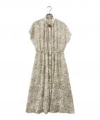 MACKINTOSH LONDONマッキントッシュ ロンドン）の古着「シルエットフラワーワンピース」｜ベージュ