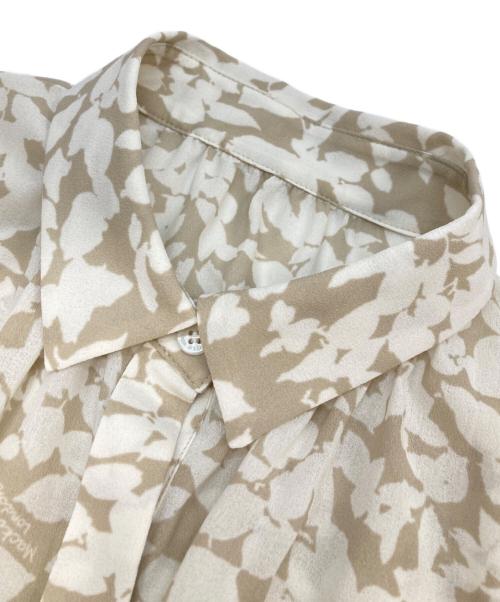 MACKINTOSH LONDON（マッキントッシュ ロンドン）MACKINTOSH LONDON (マッキントッシュ ロンドン) シルエットフラワーワンピース ベージュ サイズ:38の古着・服飾アイテム
