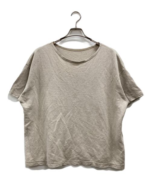 nest Robe（ネストローブ）nest Robe (ネストローブ) リネンインレー半袖プルオーバー ベージュ サイズ:FREEの古着・服飾アイテム