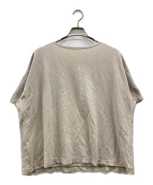 nest Robe（ネストローブ）nest Robe (ネストローブ) リネンインレー半袖プルオーバー ベージュ サイズ:FREEの古着・服飾アイテム