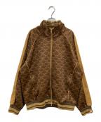 A BATHING APEアベイシングエイプ）の古着「COLLEGE MONOGRAM LOGO RELAXED FIT TRACK JACKET」｜ブラウン