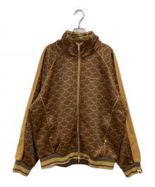 A BATHING APE（アベイシングエイプ）の古着「COLLEGE MONOGRAM LOGO RELAXED FIT TRACK JACKET」｜ブラウン
