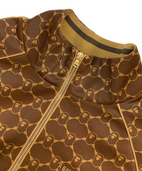 A BATHING APE（アベイシングエイプ）A BATHING APE (アベイシングエイプ) COLLEGE MONOGRAM LOGO RELAXED FIT TRACK JACKET ブラウン サイズ:Lの古着・服飾アイテム