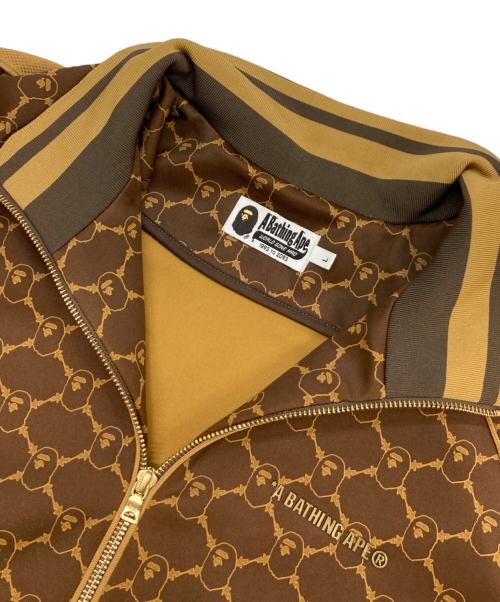 A BATHING APE（アベイシングエイプ）A BATHING APE (アベイシングエイプ) COLLEGE MONOGRAM LOGO RELAXED FIT TRACK JACKET ブラウン サイズ:Lの古着・服飾アイテム