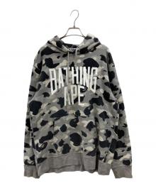 A BATHING APE（アベイシングエイプ）の古着「カモ柄パーカー」｜グレー