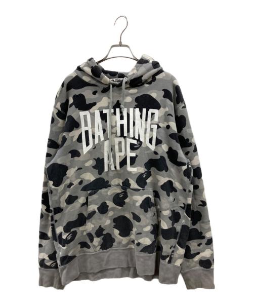 A BATHING APE（アベイシングエイプ）A BATHING APE (アベイシングエイプ) カモ柄パーカー グレー サイズ:XLの古着・服飾アイテム
