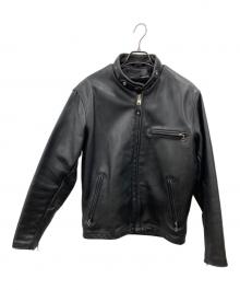 Schott（ショット）の古着「641ファーライナー付きシングルライダースジャケット」｜ブラック
