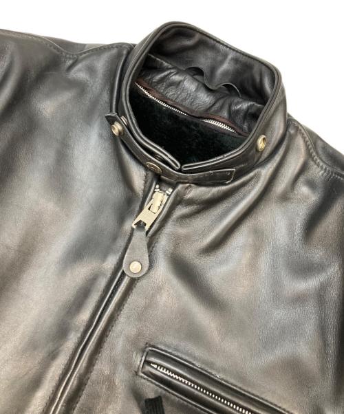 Schott（ショット）Schott (ショット) 641ファーライナー付きシングルライダースジャケット ブラック サイズ:38の古着・服飾アイテム