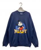 Hanes×DISNEYヘインズ×ディズニー）の古着「90sMICKEYスウェット」｜ネイビー