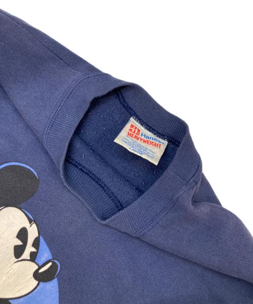 Hanes（ヘインズ）Hanes (ヘインズ) DISNEY (ディズニー) 90sMICKEYスウェット ネイビー サイズ:Lの古着・服飾アイテム
