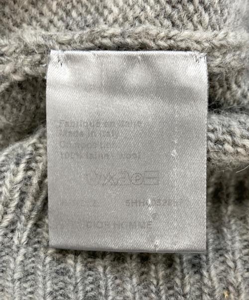 DIOR HOMME（ディオール オム）DIOR HOMME (ディオール オム) クラッシュビーズニット グレー サイズ:Mの古着・服飾アイテム
