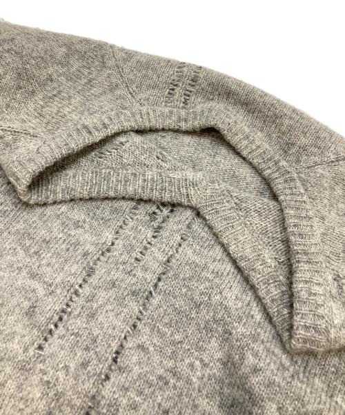 DIOR HOMME（ディオール オム）DIOR HOMME (ディオール オム) クラッシュビーズニット グレー サイズ:Mの古着・服飾アイテム