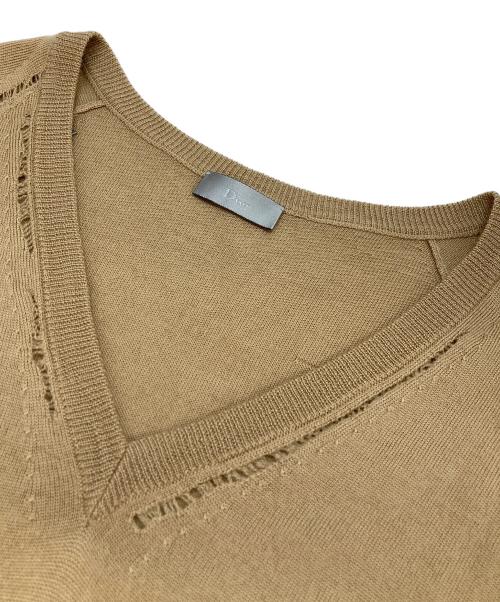 DIOR HOMME（ディオール オム）DIOR HOMME (ディオール オム) クラッシュニット ベージュ サイズ:Mの古着・服飾アイテム