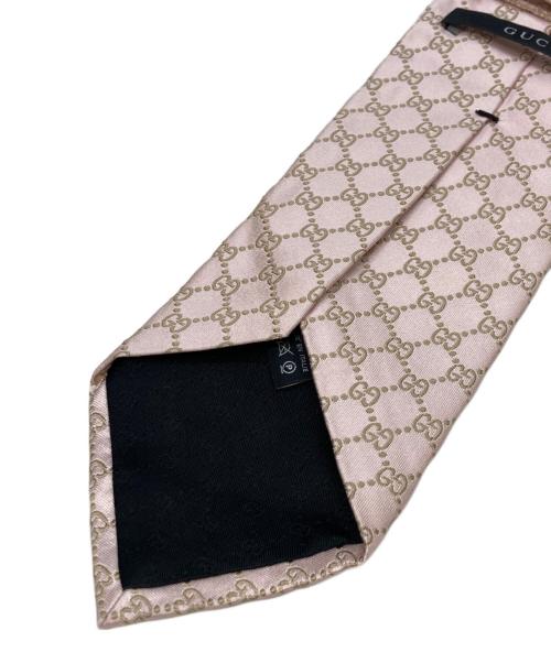 GUCCI（グッチ）GUCCI (グッチ) GG柄シルクネクタイ ピンク サイズ:不明(実寸参照)の古着・服飾アイテム