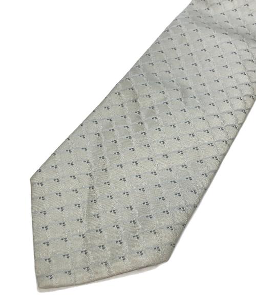 HERMES（エルメス）HERMES (エルメス) 総柄シルクネクタイ 黄緑 サイズ:不明(実寸参照)の古着・服飾アイテム