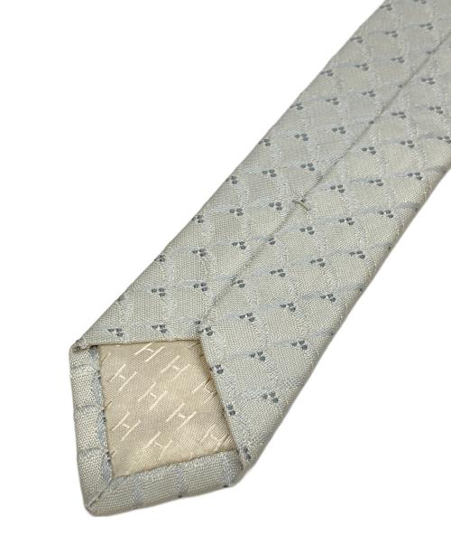 HERMES（エルメス）HERMES (エルメス) 総柄シルクネクタイ 黄緑 サイズ:不明(実寸参照)の古着・服飾アイテム