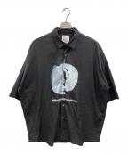 SHAREEFシャリーフ）の古着「22SS ABSTRACT APPLE SS SHIRT」｜ブラック