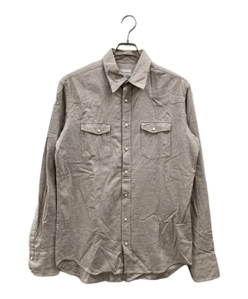 GUY ROVER（ギローバー）GUY ROVER (ギローバー) コットンフランネル ウエスタンシャツ ベージュ サイズ:Lの古着・服飾アイテム