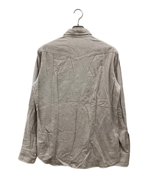 GUY ROVER（ギローバー）GUY ROVER (ギローバー) コットンフランネル ウエスタンシャツ ベージュ サイズ:Lの古着・服飾アイテム