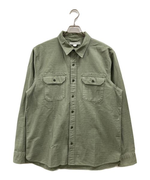 OUTERKNOWN（アウターノーン）OUTERKNOWN (アウターノーン) ワークシャツ グリーン サイズ:Lの古着・服飾アイテム