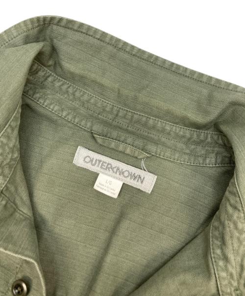 OUTERKNOWN（アウターノーン）OUTERKNOWN (アウターノーン) ワークシャツ グリーン サイズ:Lの古着・服飾アイテム