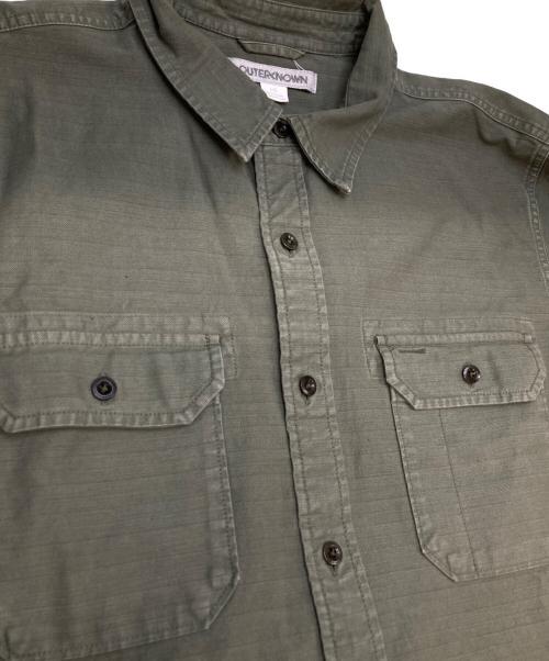 OUTERKNOWN（アウターノーン）OUTERKNOWN (アウターノーン) ワークシャツ グリーン サイズ:Lの古着・服飾アイテム