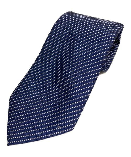 HERMES（エルメス）HERMES (エルメス) シルクネクタイ ネイビー サイズ:不明(実寸参照)の古着・服飾アイテム