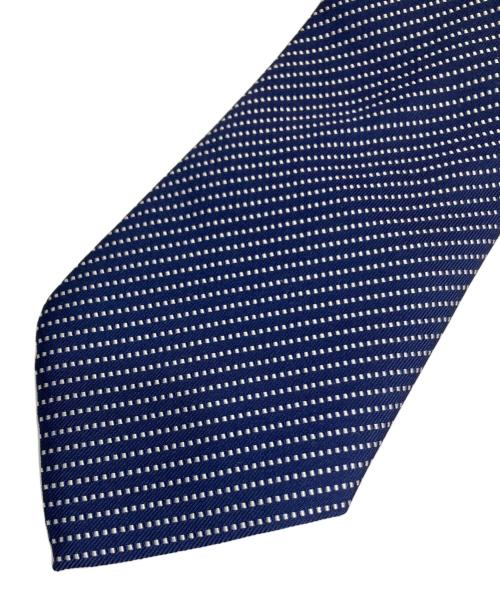 HERMES（エルメス）HERMES (エルメス) シルクネクタイ ネイビー サイズ:不明(実寸参照)の古着・服飾アイテム