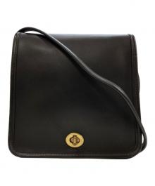 COACH（コーチ）の古着「ターンロックショルダーバッグ」｜ブラック