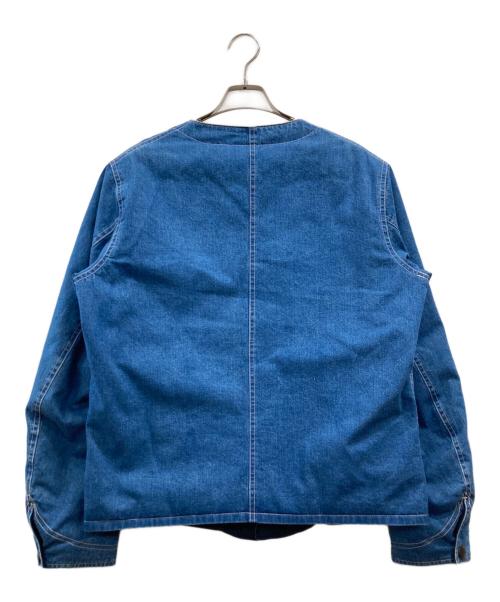 SUGAR CANE（シュガーケーン）SUGAR CANE (シュガーケーン) ノーカラーインナーダウンデニムジャケット インディゴ サイズ:Mの古着・服飾アイテム