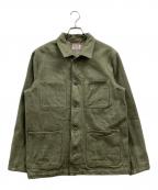 ONI DENIMオニデニム）の古着「18oz Olive Denim Coveralls」｜オリーブ