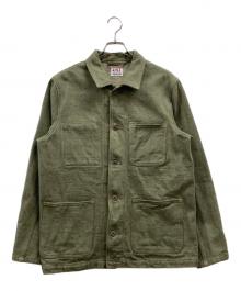 ONI DENIM（オニデニム）の古着「18oz Olive Denim Coveralls」｜オリーブ
