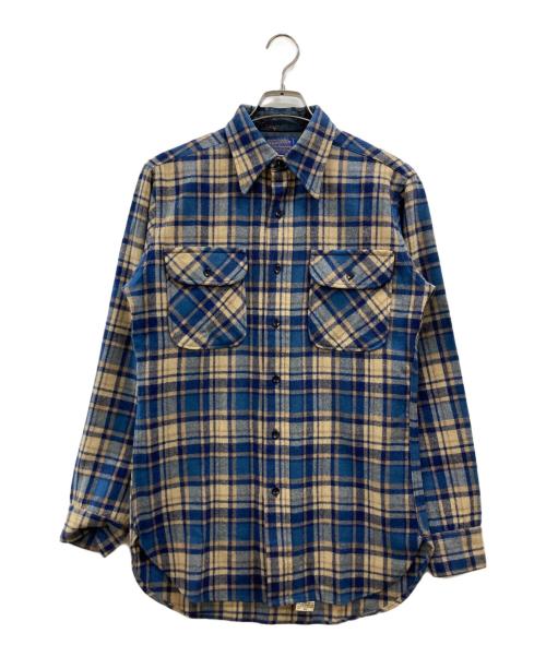 PENDLETON（ペンドルトン）PENDLETON (ペンドルトン) ウールチェックシャツ ネイビー サイズ:Sの古着・服飾アイテム