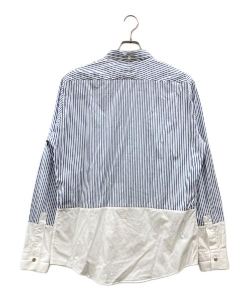 HERMES（エルメス）HERMES (エルメス) セリエボタンストライプ比翼シャツ ブルー サイズ:43の古着・服飾アイテム